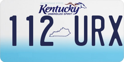 KY license plate 112URX