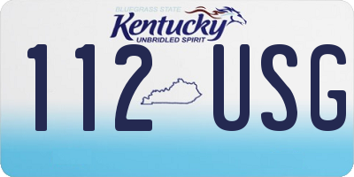 KY license plate 112USG