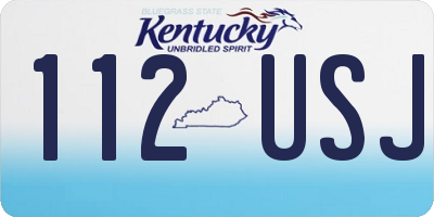 KY license plate 112USJ
