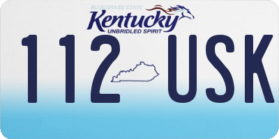 KY license plate 112USK