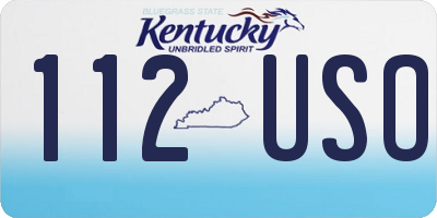 KY license plate 112USO