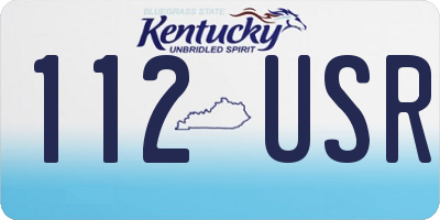 KY license plate 112USR