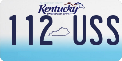KY license plate 112USS