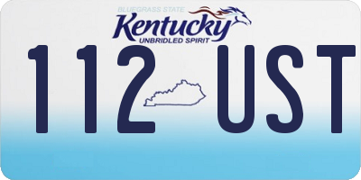KY license plate 112UST