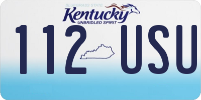 KY license plate 112USU