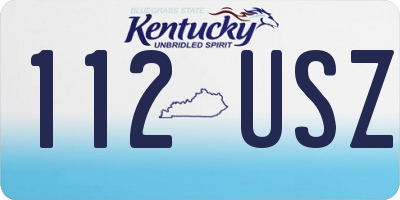 KY license plate 112USZ