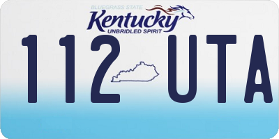 KY license plate 112UTA