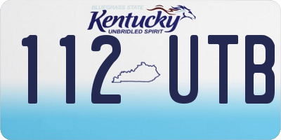 KY license plate 112UTB