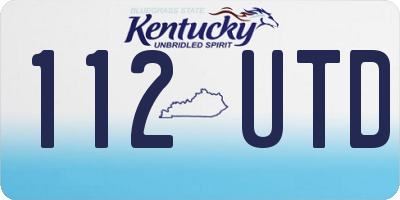 KY license plate 112UTD