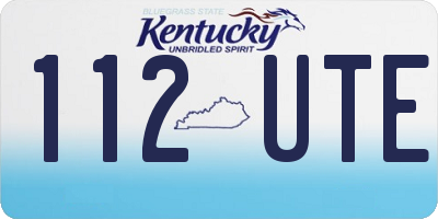 KY license plate 112UTE