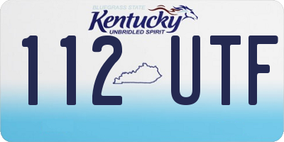 KY license plate 112UTF