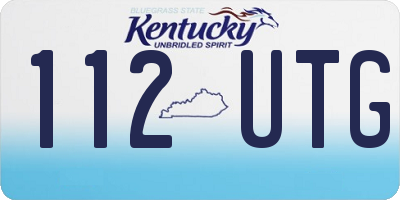 KY license plate 112UTG