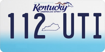 KY license plate 112UTI