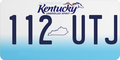 KY license plate 112UTJ