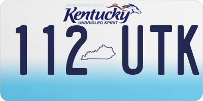 KY license plate 112UTK