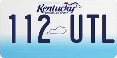KY license plate 112UTL