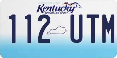 KY license plate 112UTM