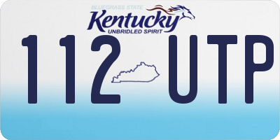 KY license plate 112UTP