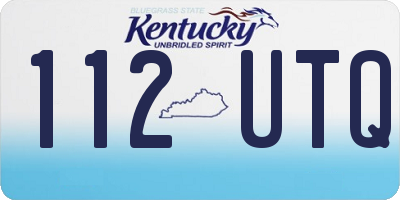 KY license plate 112UTQ