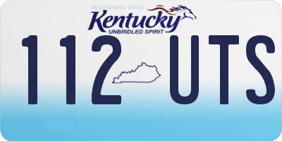 KY license plate 112UTS