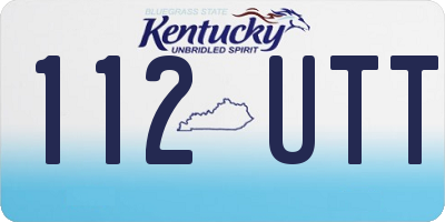 KY license plate 112UTT