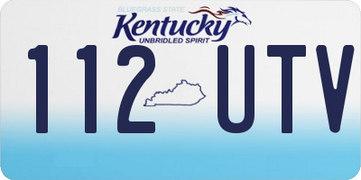 KY license plate 112UTV