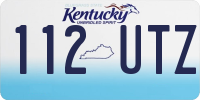 KY license plate 112UTZ