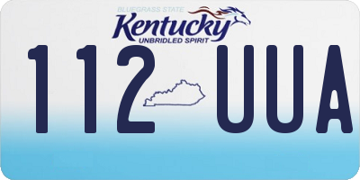KY license plate 112UUA