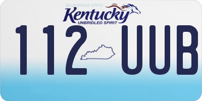 KY license plate 112UUB