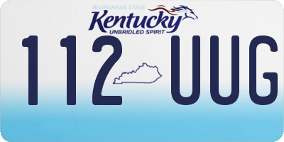 KY license plate 112UUG
