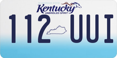 KY license plate 112UUI