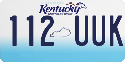 KY license plate 112UUK