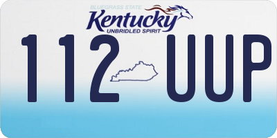 KY license plate 112UUP