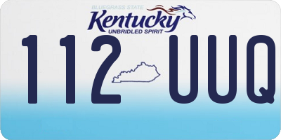 KY license plate 112UUQ