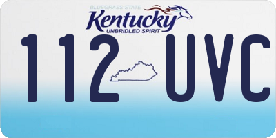 KY license plate 112UVC