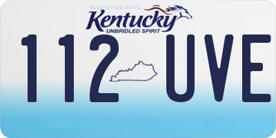 KY license plate 112UVE