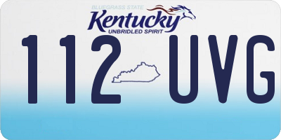 KY license plate 112UVG