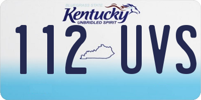 KY license plate 112UVS