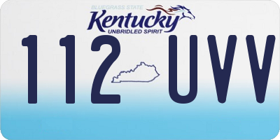 KY license plate 112UVV
