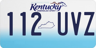 KY license plate 112UVZ