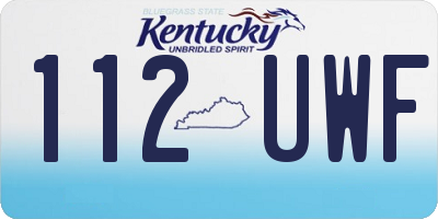 KY license plate 112UWF