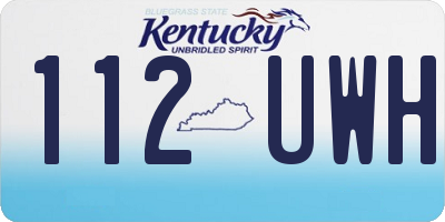 KY license plate 112UWH