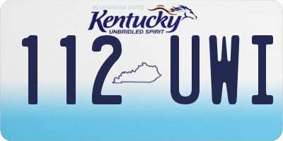 KY license plate 112UWI