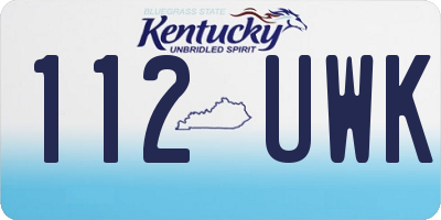 KY license plate 112UWK