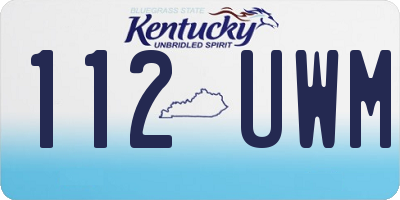 KY license plate 112UWM