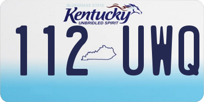 KY license plate 112UWQ