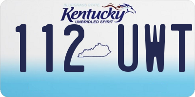 KY license plate 112UWT