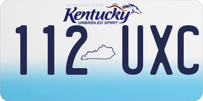 KY license plate 112UXC