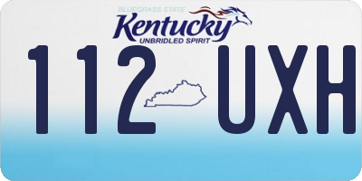 KY license plate 112UXH