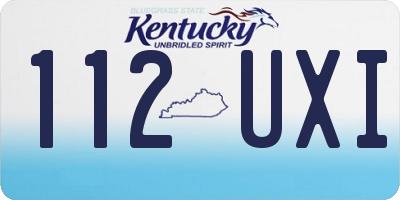 KY license plate 112UXI